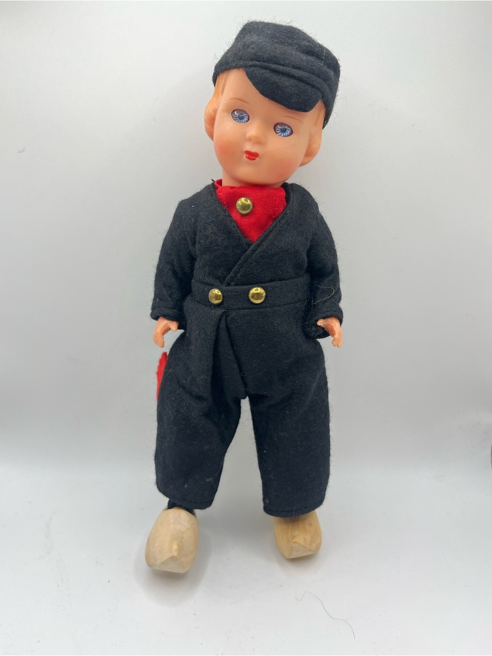 Vintage Dutch Boy Souvenir Doll in Traditional Folk Costume